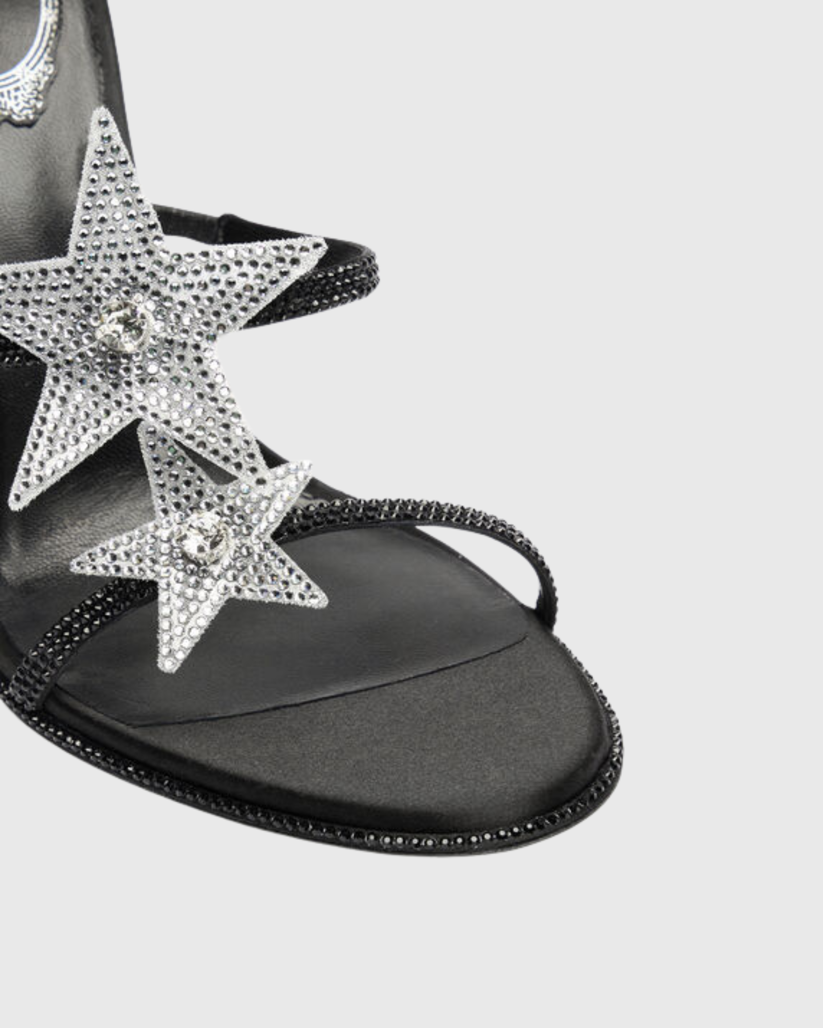 Elisa Star Snake Sandals In Black
