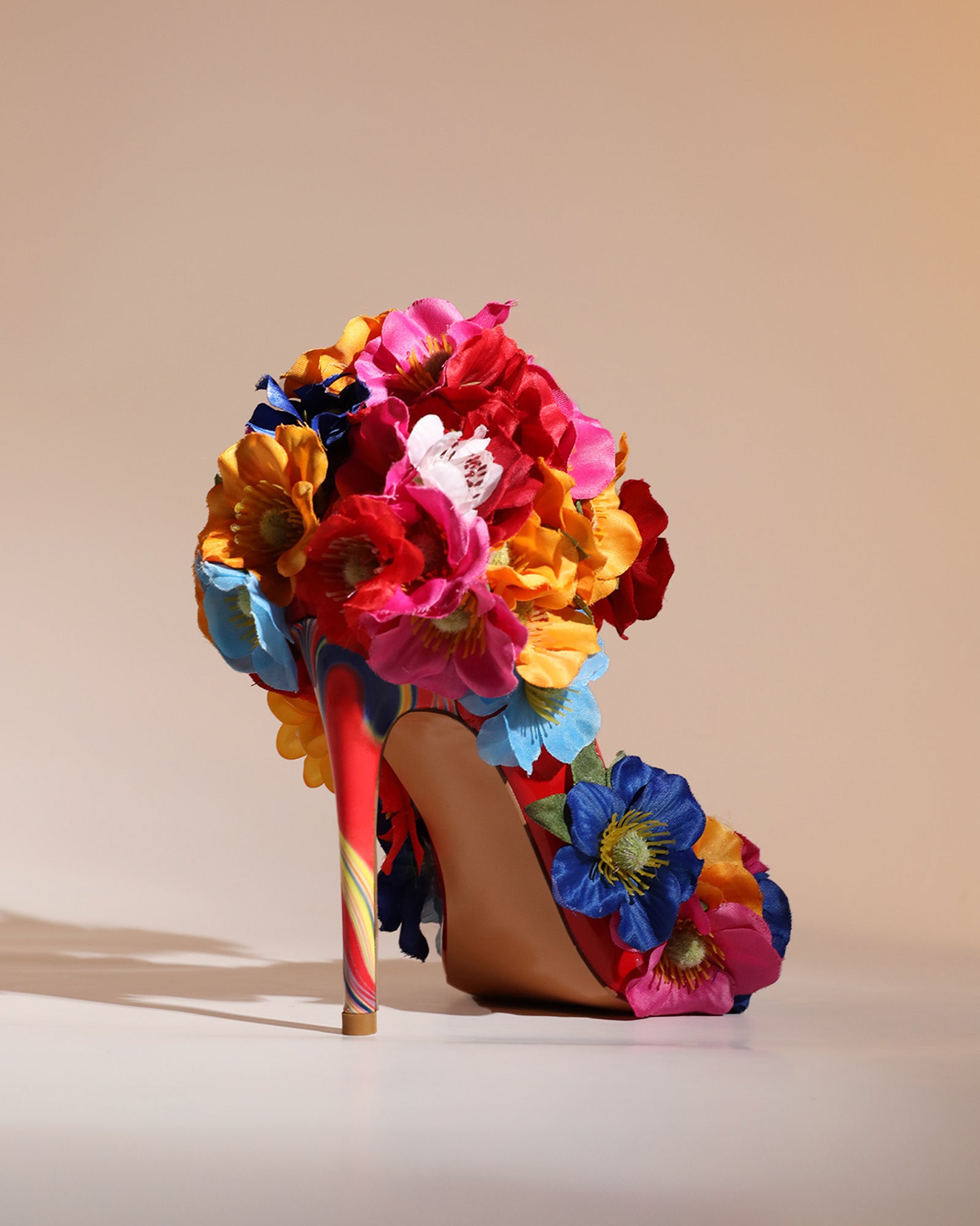 Fadwa 3D Flower Sandals In Multicolor