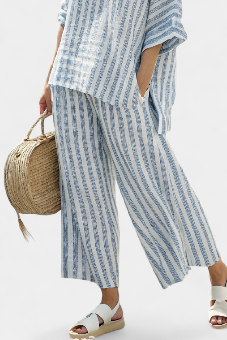 Rensleigh | Fresh stripe linen set