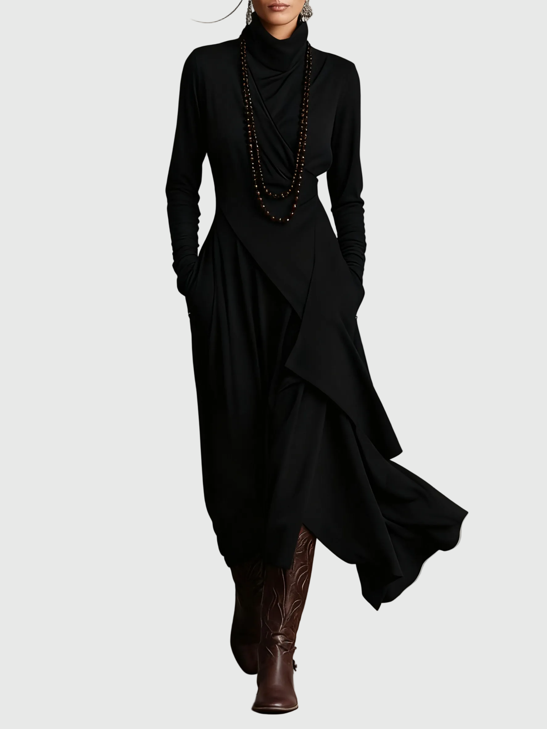 Valerie | Maxi Faltenkleid