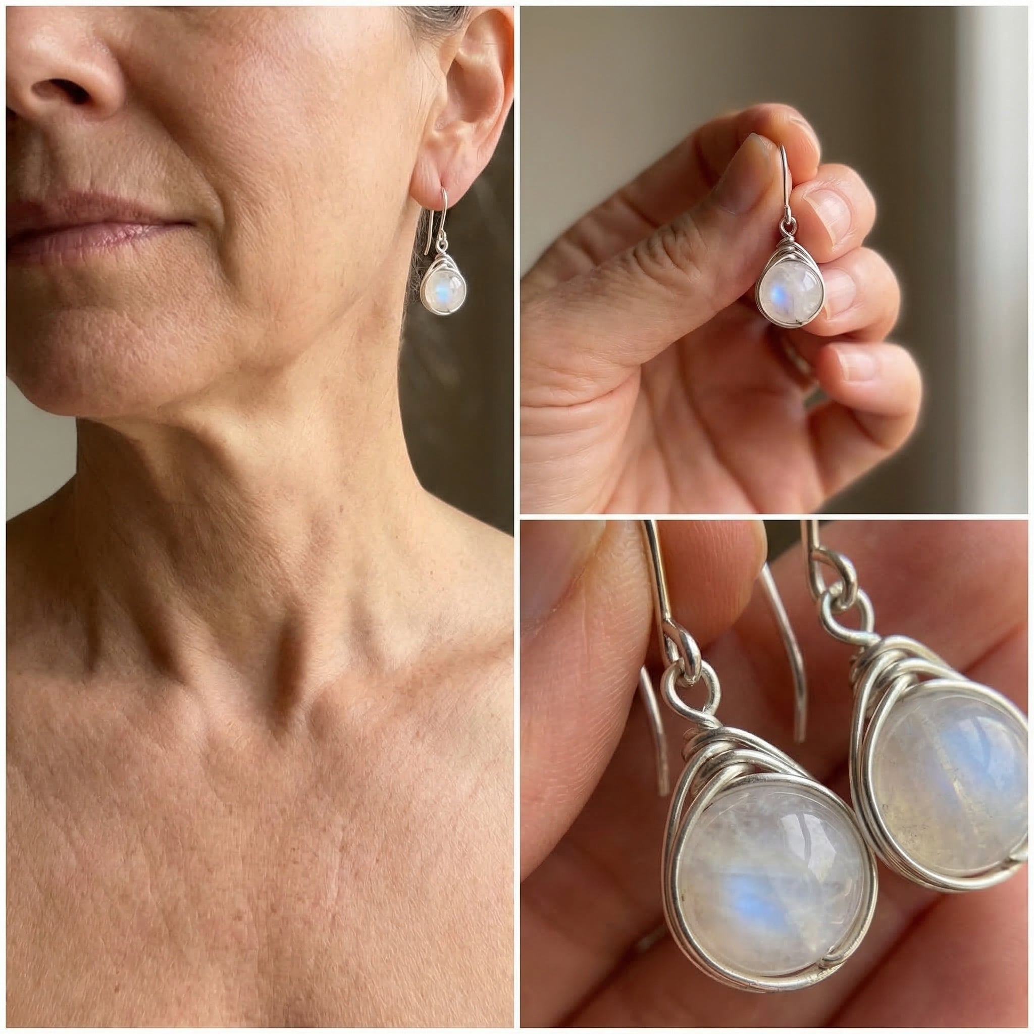 Moonstone Drop Earrings