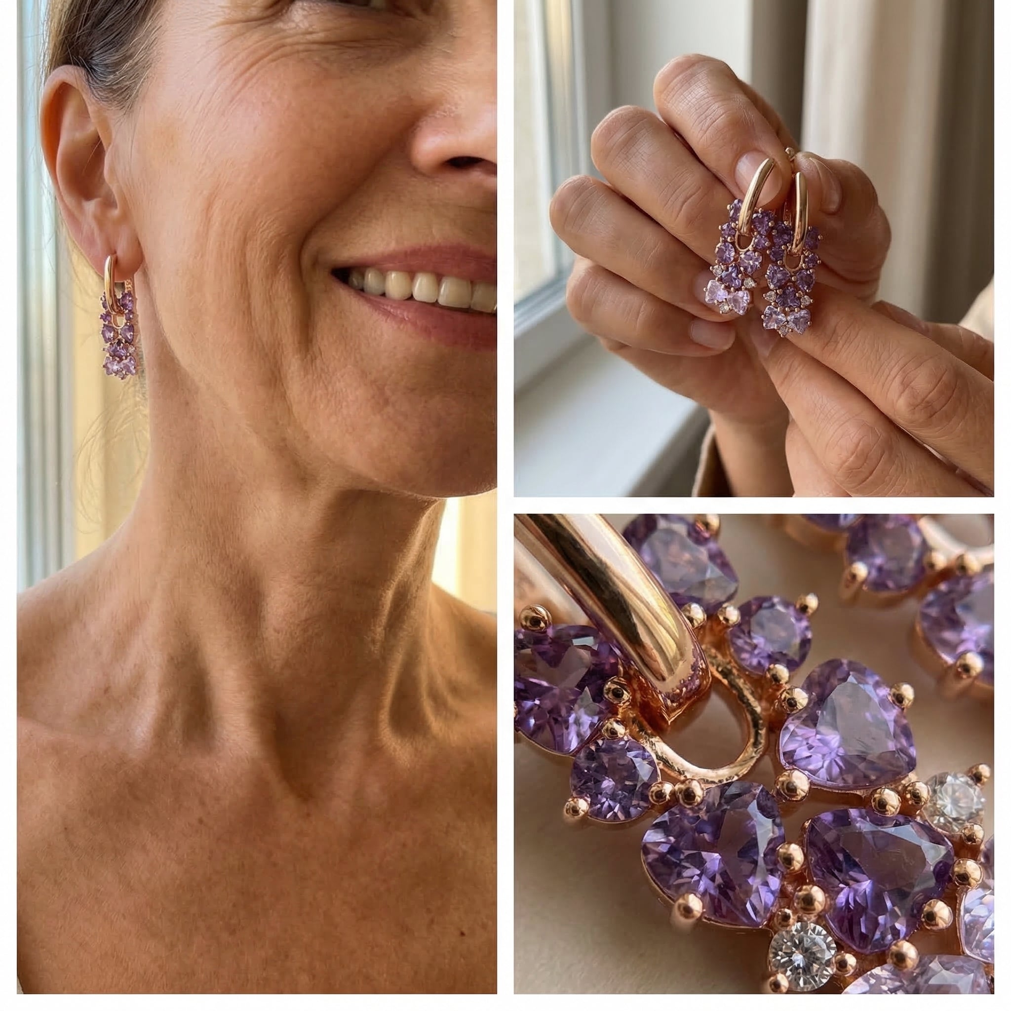 Mauve Elegant Earrings