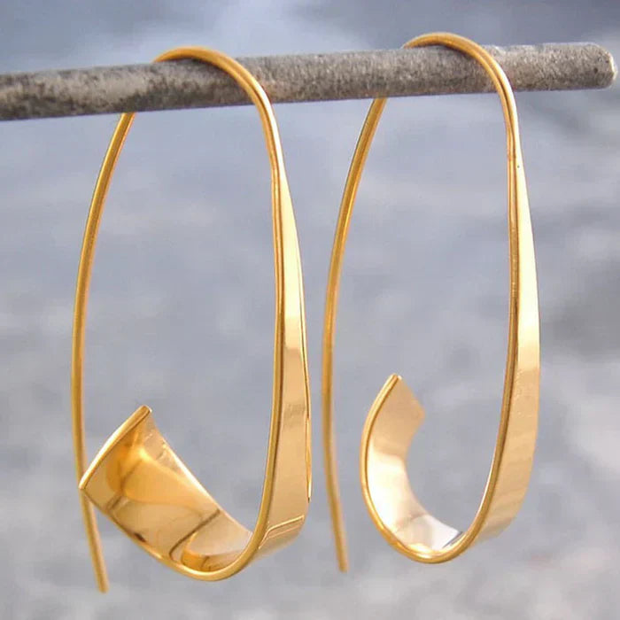 Vintage Gold Spiral Earrings